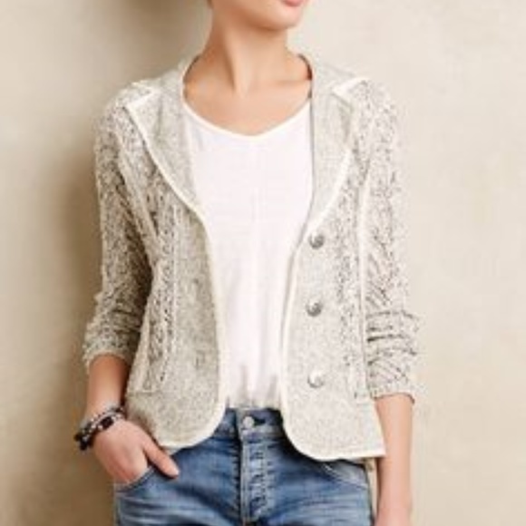 Anthropologie Jackets & Blazers - Cosette Pointelle Blazer Rosie Neira Anthropologie